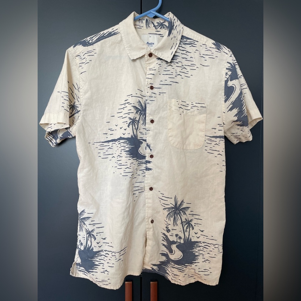 Katin Tan and Black Graphic Shirt